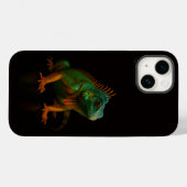 ブラック4ラグジュアリーiPhone 14 Mate グリーンイグアナ Case-Mate iPhoneケース (裏面 (横))