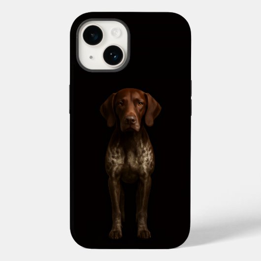 ブラック4ラグジュアリーiPhone 14 Mate ジャーマンポインター Case-Mate iPhoneケース (裏面)