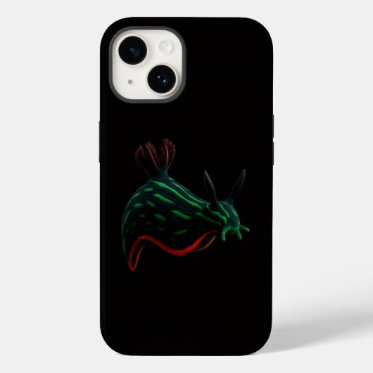 ブラック4ラグジュアリーiPhone 14 Mate、ネオンウミウシ Case-Mate iPhoneケース (裏面)
