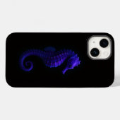 ブラック4ラグジュアリーiPhone 14 Mate、バイオレット シー ホース Case-Mate iPhoneケース (裏面 (横))