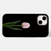 ブラック4ラグジュアリーiPhone 14 Mate、ピンクのチューリップ Case-Mate iPhoneケース (裏面 (横))