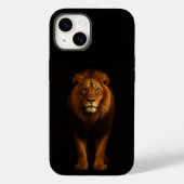 ブラック4ラグジュアリーiPhone 14 Mate マジェスティック ライオン Case-Mate iPhoneケース (裏面)