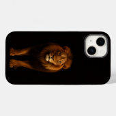ブラック4ラグジュアリーiPhone 14 Mate マジェスティック ライオン Case-Mate iPhoneケース (裏面 (横))
