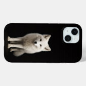 ブラック4ラグジュアリーiPhone 15ケース、アイシイアークティックフォックス Case-Mate iPhoneケース (裏面 (横))