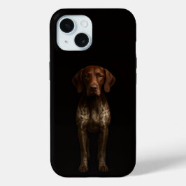 ブラック4ラグジュアリーiPhone 15ケース ジャーマンポインター iPhone 15ケース