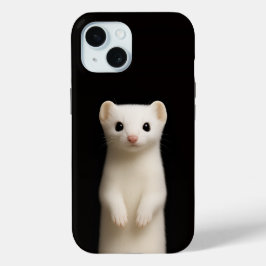 ブラック4ラグジュアリーiPhone 15ケース、スタイリッシュなエルミン iPhone 15ケース