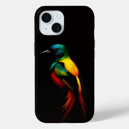 ブラック4ラグジュアリーiPhone 15 Case-Mate、レインボーバード iPhone 15ケース