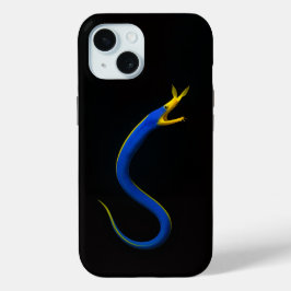 ブラック4ラグジュアリーiPhone 15 Mate、ブルーリボンウナギ iPhone 15ケース