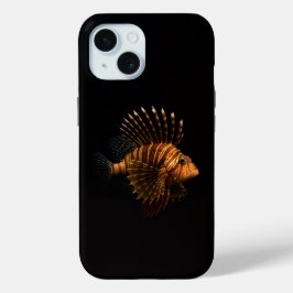 ブラック4ラグジュアリーiPhone 15 Mate、レッドライオン フィッシュ iPhone 15ケース