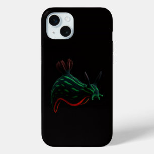 ブラック4ラグジュアリーiPhone 15 Plus、ネオンウミウシ iPhone 15 Miniケース
