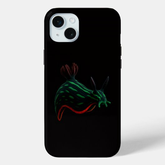 ブラック4ラグジュアリーiPhone 15 Plus、ネオンウミウシ Case-Mate iPhoneケース (裏面)
