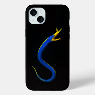 ブラック4ラグジュアリーiPhone 15 Plus、ブルーリボンウナギ iPhone 15 Miniケース