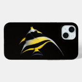 ブラック4ラグジュアリーiPhone 15 Plus、モーリッシュアイドル Case-Mate iPhoneケース (裏面 (横))