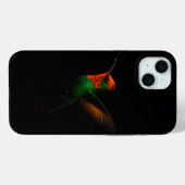 ブラック4ラグジュアリーiPhone 15 Plus、房付きコケットハチドリ Case-Mate iPhoneケース (裏面 (横))