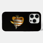 ブラック4ラグジュアリーiPhone 15 Pro、サンゴチョウチョウウオ Case-Mate iPhoneケース (裏面 (横))