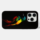 ブラック4ラグジュアリーiPhone 15 Pro Case-Mate、レインボーバード Case-Mate iPhoneケース (裏面 (横))