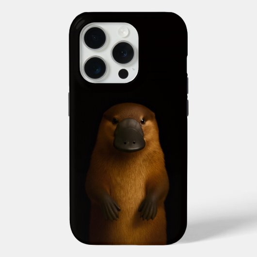 ブラック4ラグジュアリーiPhone 15 Pro Mate エレガントなカモノハシ Case-Mate iPhoneケース (裏面)