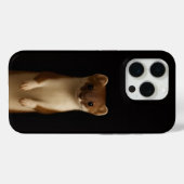 ブラック4ラグジュアリーiPhone 15 Pro Mate、エレガントウィーゼル Case-Mate iPhoneケース (裏面 (横))