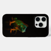 ブラック4ラグジュアリーiPhone 15 Pro Mate、グリーンイグアナ Case-Mate iPhoneケース (裏面 (横))