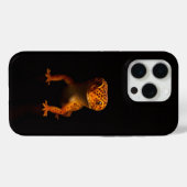 ブラック4ラグジュアリーiPhone 15 Pro Mate、ヒョウモントカゲモドキ Case-Mate iPhoneケース (裏面 (横))