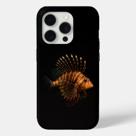ブラック4ラグジュアリーiPhone 15 Pro Mate、レッドライオンフィッシュ iPhone 15 Proケース