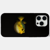 ブラック4ラグジュアリーiPhone 15 Pro Max、イエローパファーフィッシュ Case-Mate iPhoneケース (裏面 (横))