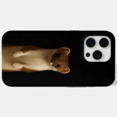 ブラック4ラグジュアリーiPhone 15 Pro Max、エレガントなイタチ Case-Mate iPhoneケース (裏面 (横))