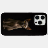 ブラック4ラグジュアリーiPhone 15 Pro Max、スフィンクス猫 Case-Mate iPhoneケース (裏面 (横))
