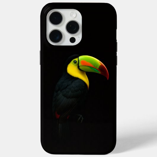 ブラック4ラグジュアリーiPhone 15 Pro Max、ハシブトオオハシ Case-Mate iPhoneケース (裏面)