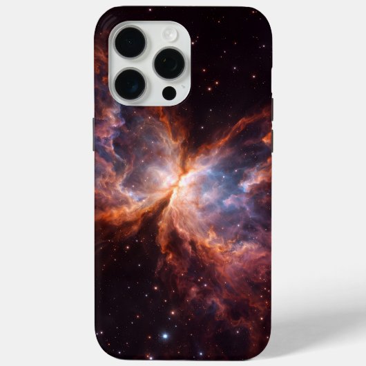 ブラック4ラグジュアリーiPhone 15 Pro Max, バタフライネブラ Case-Mate iPhoneケース (裏面)