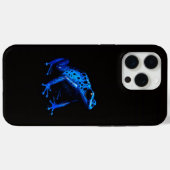 ブラック4ラグジュアリーiPhone 15 Pro Max、ブルーカエル Case-Mate iPhoneケース (裏面 (横))
