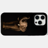 ブラック4ラグジュアリーiPhone 15 Pro Max, マイティエレファント Case-Mate iPhoneケース (裏面 (横))