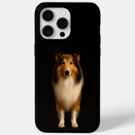 ブラック4ラグジュアリーiPhone 15 Pro Max、忠実なコリー犬 iPhone 15 Pro Maxケース