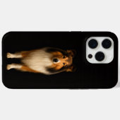 ブラック4ラグジュアリーiPhone 15 Pro Max、忠実なコリー犬 Case-Mate iPhoneケース (裏面 (横))
