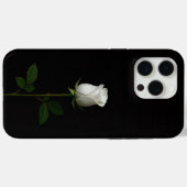 ブラック4ラグジュアリーiPhone 15 Pro Max、純白のバラ Case-Mate iPhoneケース (裏面 (横))