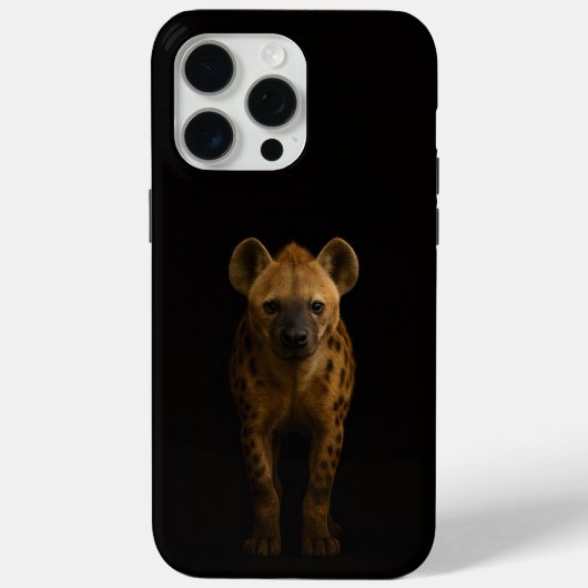 ブラック4ラグジュアリーiPhone 15 Pro Max、野生のブチハイエナ Case-Mate iPhoneケース (裏面)