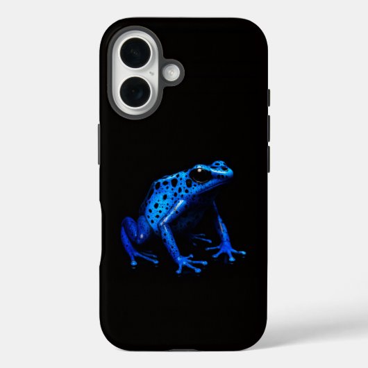 ブラック4ラグジュアリーiPhone 16ケースメイト、ブルーカエル Case-Mate iPhoneケース (裏面)