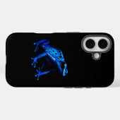 ブラック4ラグジュアリーiPhone 16ケースメイト、ブルーカエル Case-Mate iPhoneケース (裏面 (横))