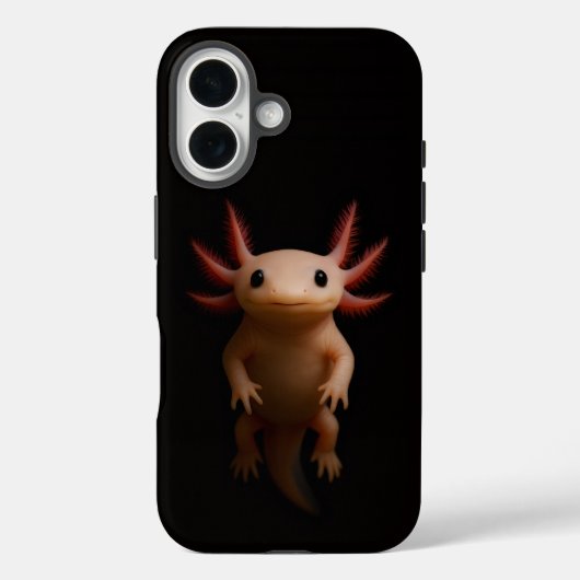 ブラック4ラグジュアリーiPhone 16ケースメイト、メキシコサンショウウオ Case-Mate iPhoneケース (裏面)