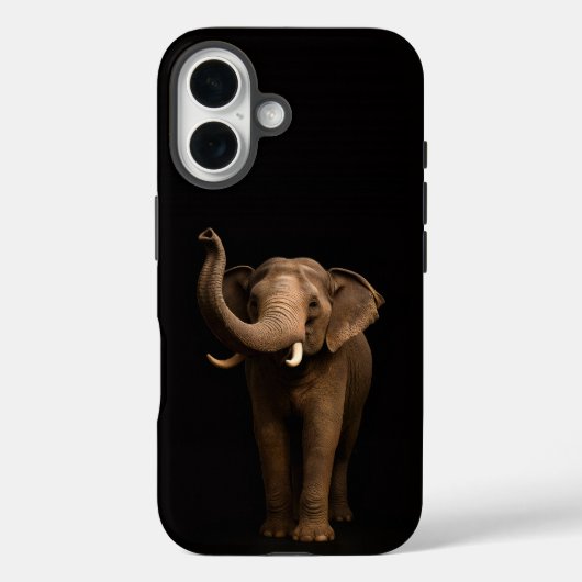 ブラック4ラグジュアリーiPhone 16 Mate、壮大な象 Case-Mate iPhoneケース (裏面)