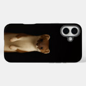 ブラック4ラグジュアリーiPhone 16 Plus、エレガントウィーゼル Case-Mate iPhoneケース (裏面 (横))