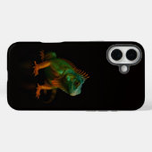 ブラック4ラグジュアリーiPhone 16 Plus、グリーンイグアナ Case-Mate iPhoneケース (裏面 (横))