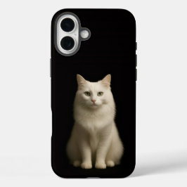 ブラック4ラグジュアリーiPhone 16 Plus、トルコアンゴラ猫 iPhone 16 Plusケース