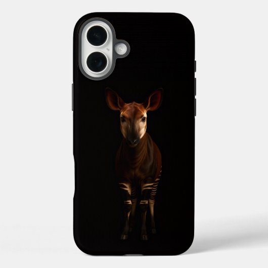 ブラック4ラグジュアリーiPhone 16 Plus、フォレストオカピ Case-Mate iPhoneケース (裏面)