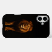ブラック4ラグジュアリーiPhone 16 Plus、マジェスティックライオン Case-Mate iPhoneケース (裏面 (横))