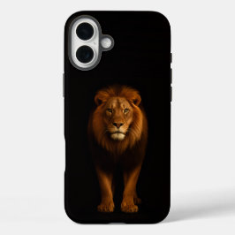 ブラック4ラグジュアリーiPhone 16 Plus、マジェスティックライオン iPhone 16 Plusケース