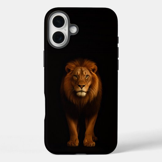 ブラック4ラグジュアリーiPhone 16 Plus、マジェスティックライオン Case-Mate iPhoneケース (裏面)