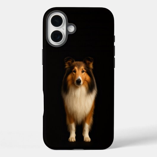 ブラック4ラグジュアリーiPhone 16 Plus、忠実なコリー犬 Case-Mate iPhoneケース (裏面)