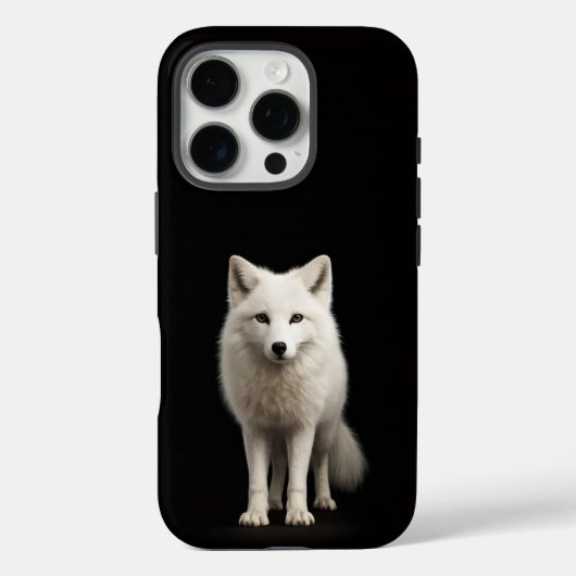 ブラック4ラグジュアリーiPhone 16 Pro、アイシーベージュのホッキョクギツネ Case-Mate iPhoneケース (裏面)