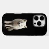ブラック4ラグジュアリーiPhone 16 Pro、アイシーベージュのホッキョクギツネ Case-Mate iPhoneケース (裏面 (横))